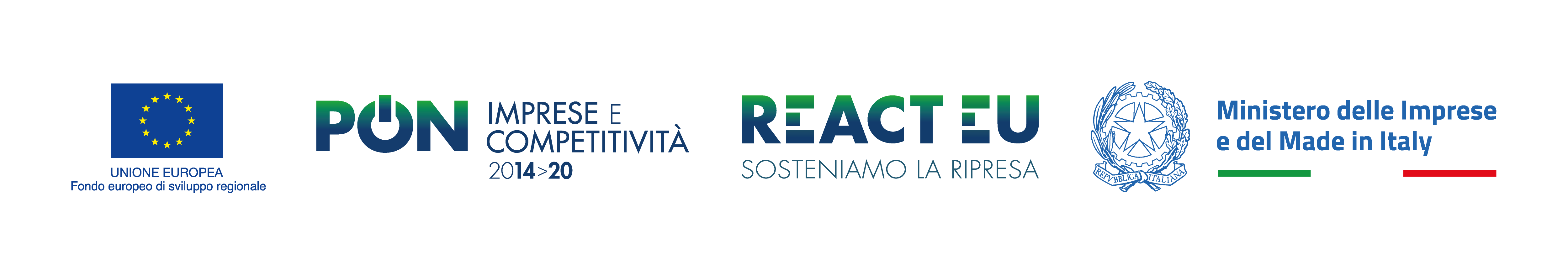 Unione europea - Fondo europeo di sviluppo regionale, PON Imprese e Competitività 2014-2020, REACT-EU, Ministero delle Imprese e del Made in Italy