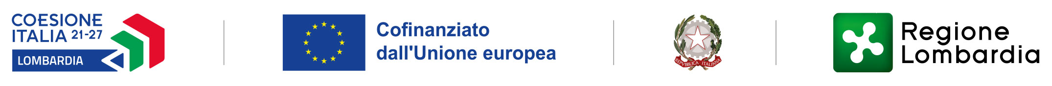 Coesione Italia 21-27 Lombardia, Co-funded by the European Union, Italian Republic, Regione Lombardia